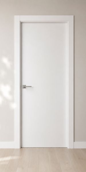 Puerta lacada blanca ciega
