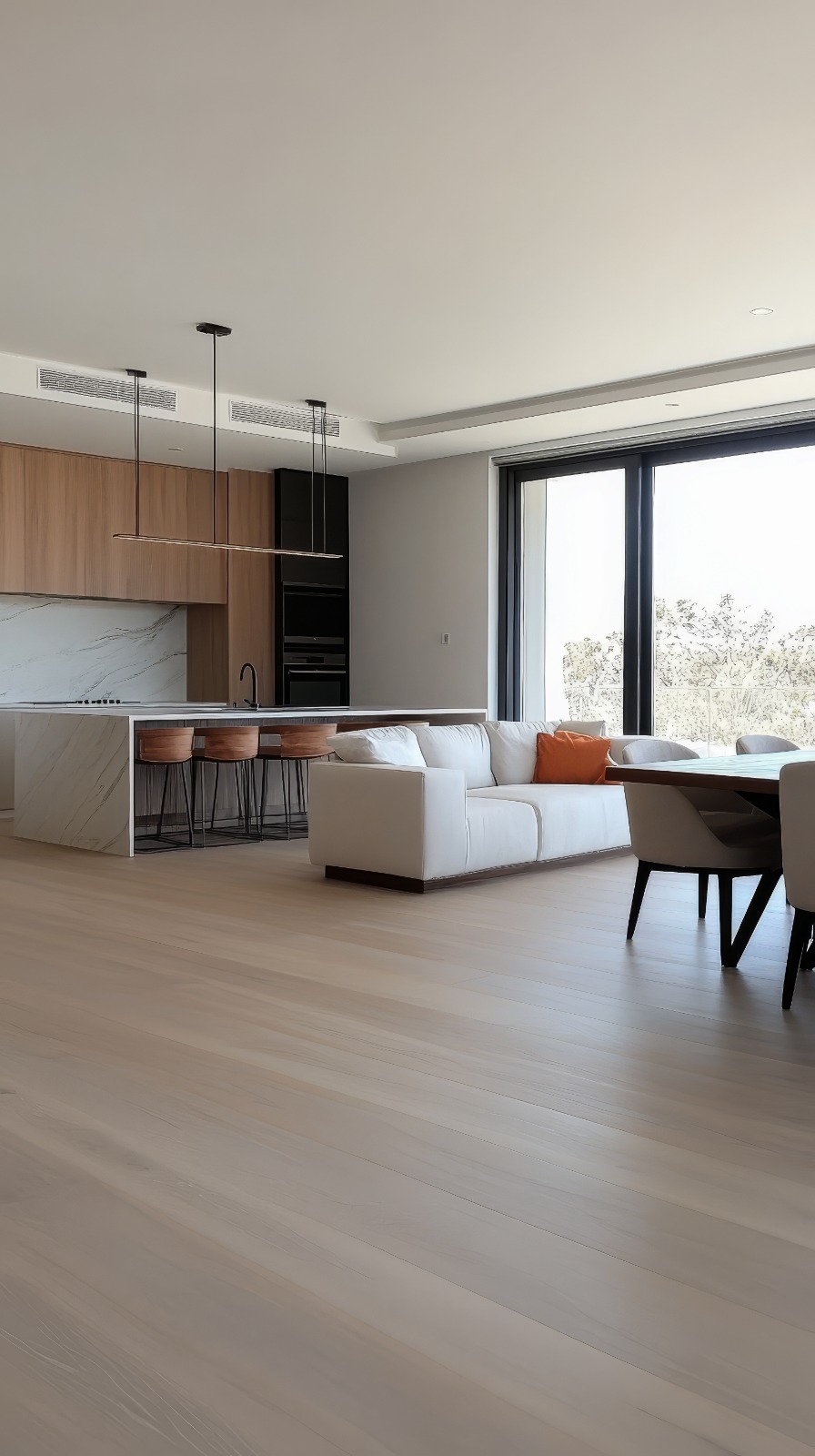 Parquet natural en vivienda contemporánea