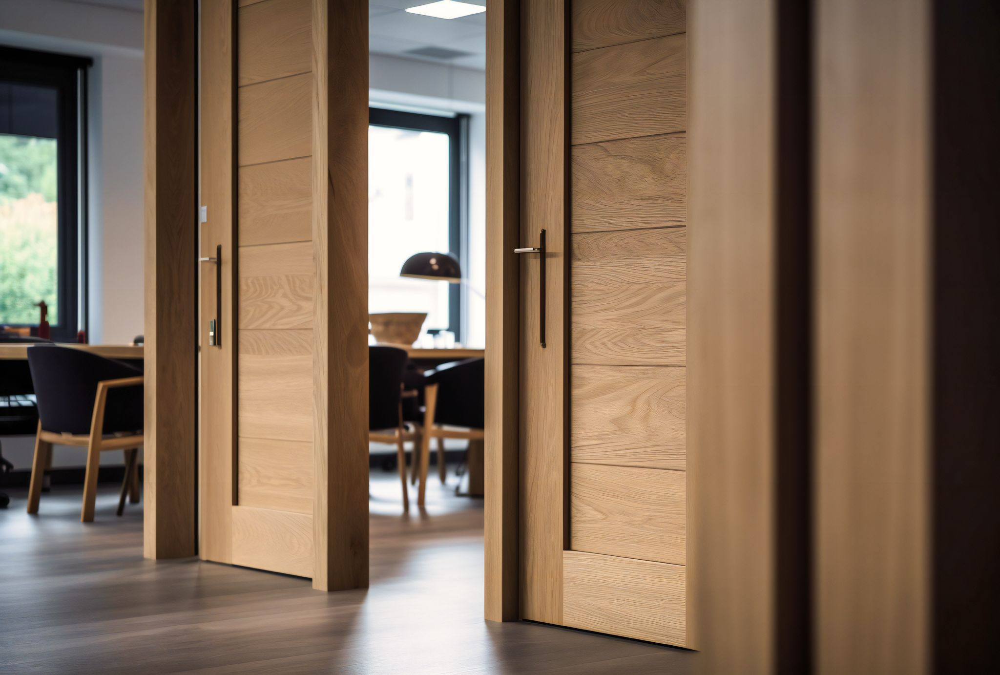 Puertas de interior en madera natural