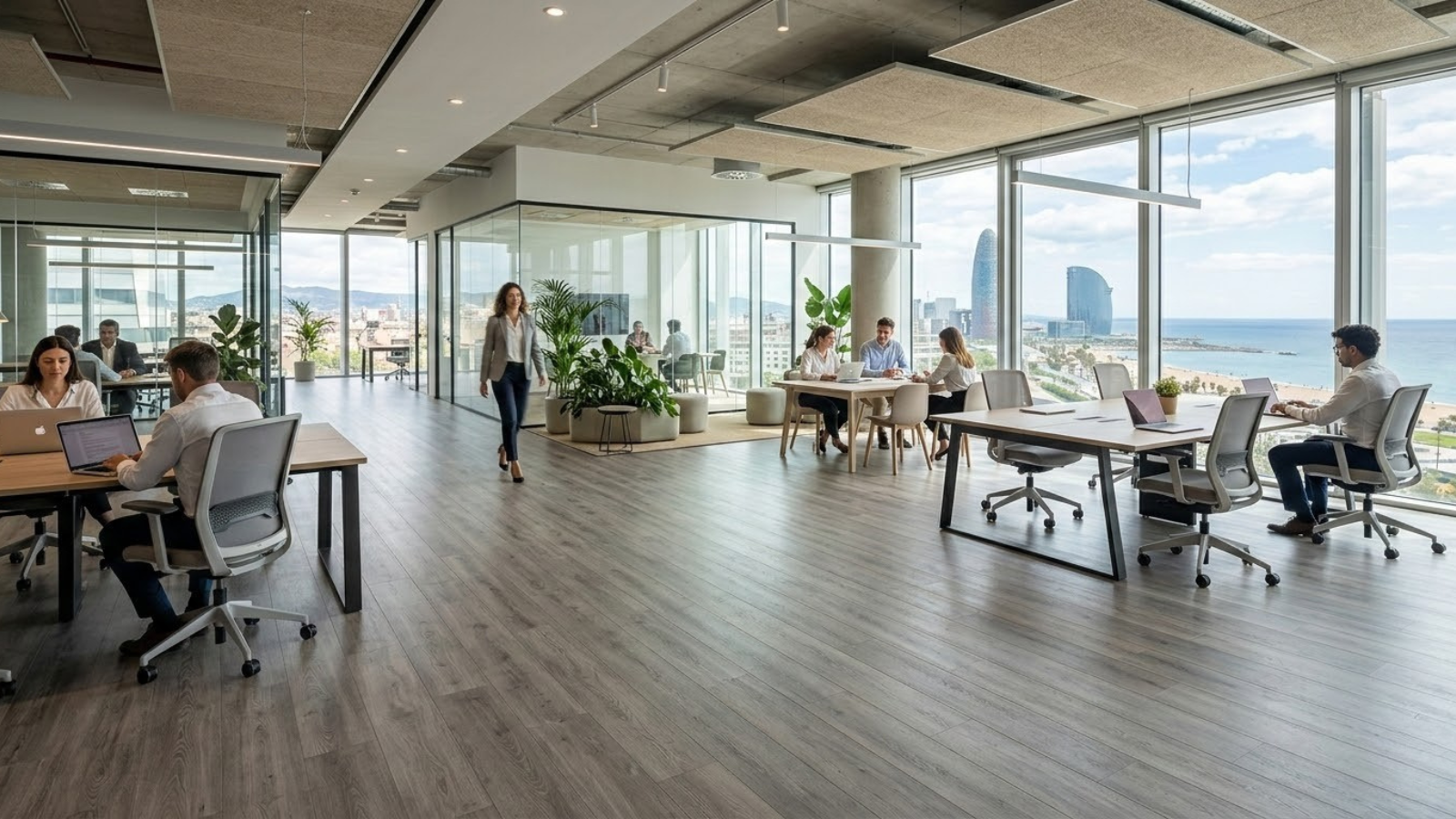 Suelo laminado comercial