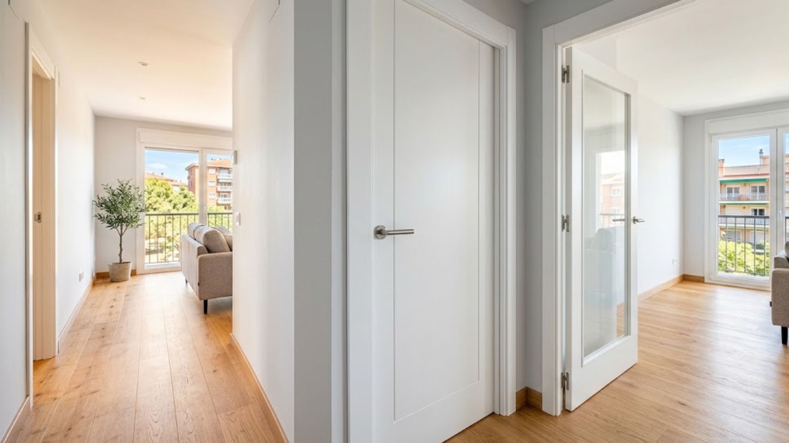 Puertas de madera blancas en Sant Just