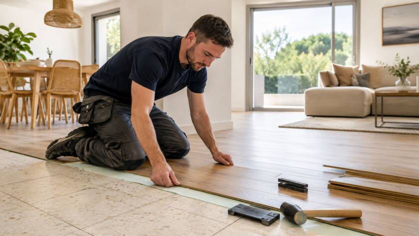 Parquet sin obras sobre baldosa en Sant Cugat del Vallès: renovar el suelo sin escombros ni molestias