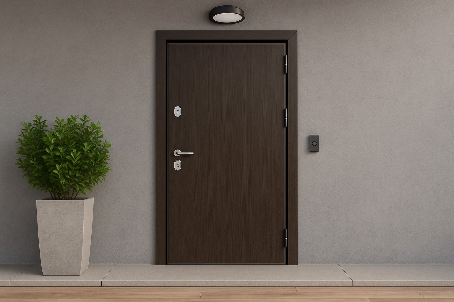 Instalación de puerta blindada en un bloque de la Barceloneta